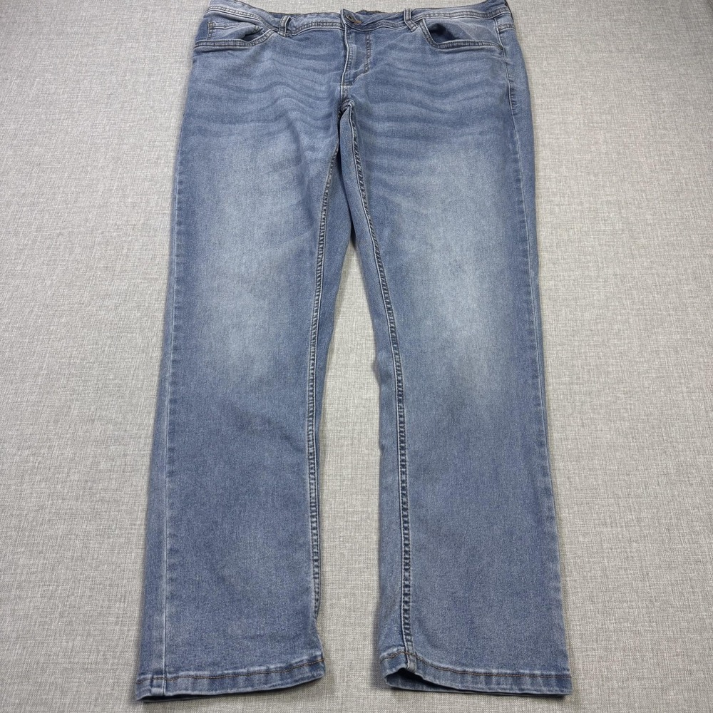 The Perfect Jean Nyc Jeans Mens 38x30 Skinny Blue Light Wash Stretch Pockets